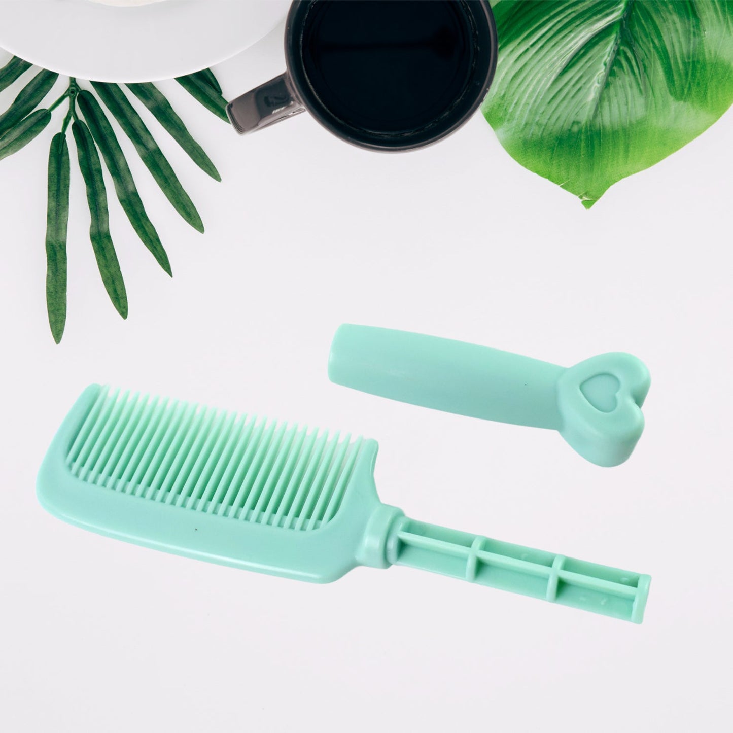 Compact Plastic Hair Comb with Heart Health - Premium Quality - Best Quality & Value