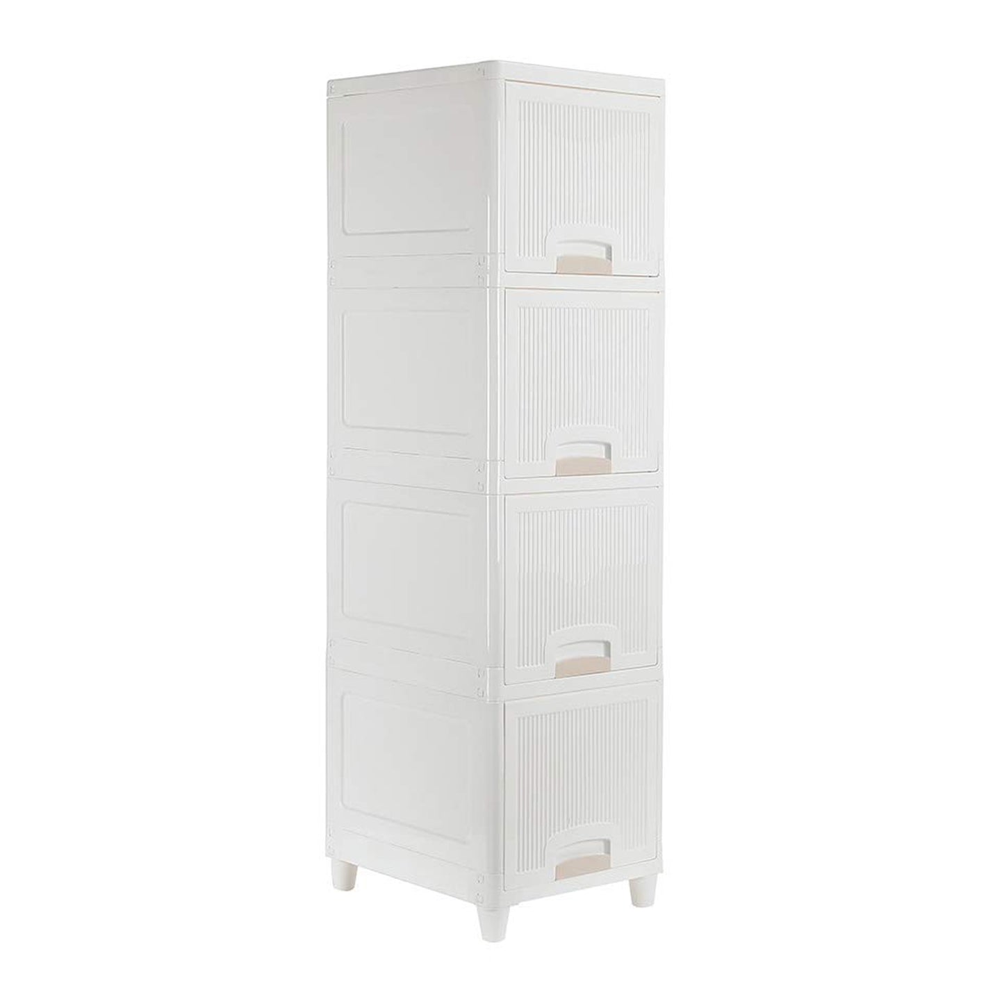 4-Layer Multipurpose Storage Cabinet with Drawers - Plastic Organizer for Kitchen, Bathroom, Bedroom