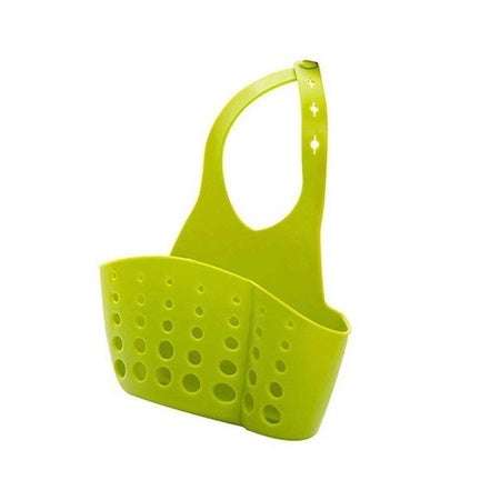 Adjustable Kitchen Bathroom Water Drainage Plastic Basketbag With Faucet Sink Caddy - LootFaat