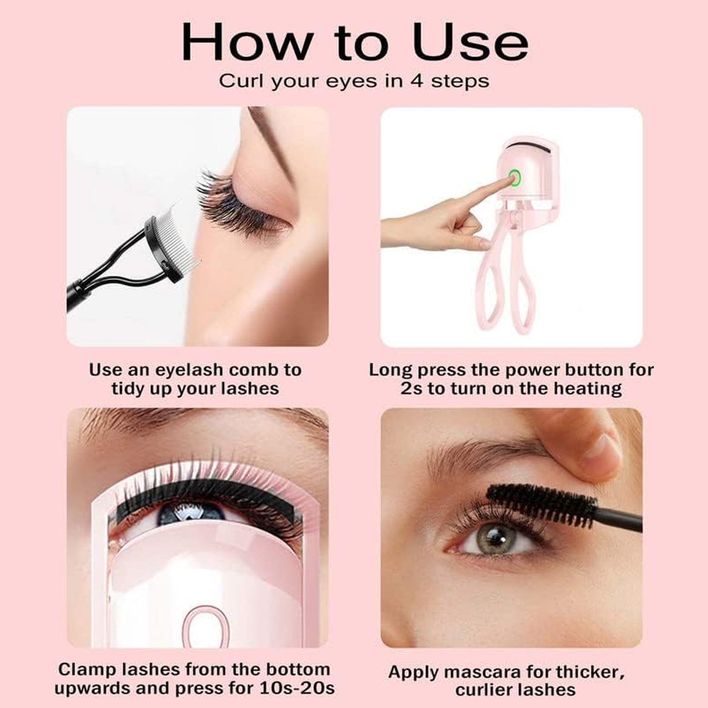 Electric Heated Eyelash Curlers (1 Pc) - LootFaat