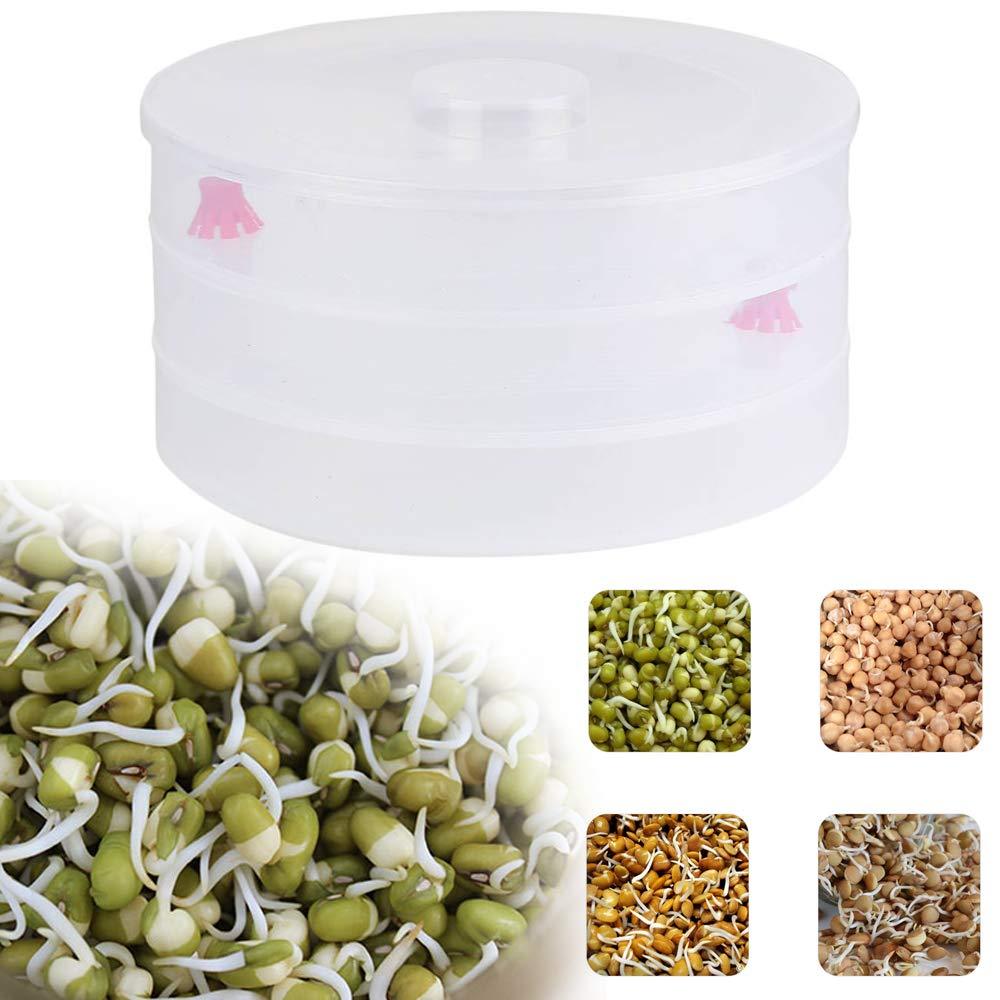Plastic 3 Compartment Sprout Maker White - LootFaat