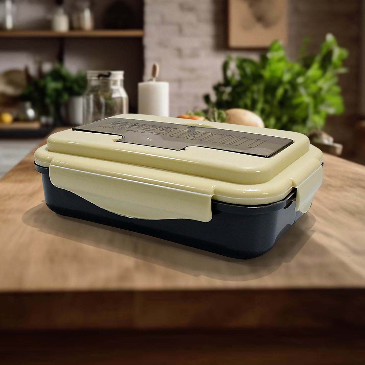 Lunch Box Flex Lock Plastic Liner Lunch Container Portable Tableware Set For Kid Adult Student Children Keep Food Warm - LootFaat