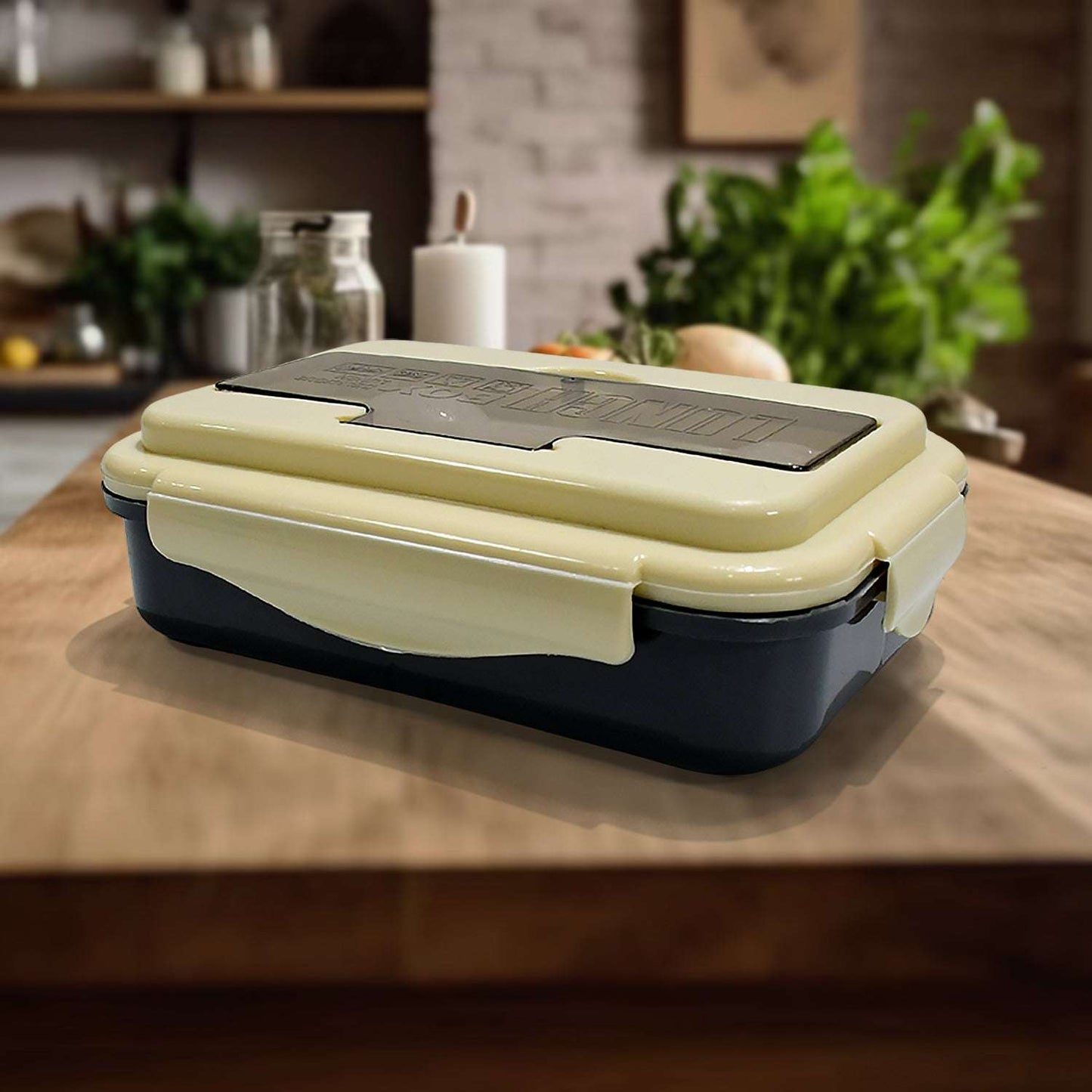 Lunch Box Flex Lock Plastic Liner Lunch Container Portable Tableware Set For Kid Adult Student Children Keep Food Warm - LootFaat