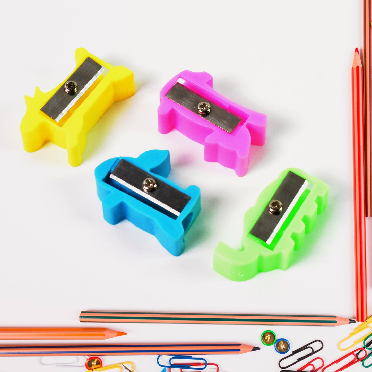 Plastic Small Cute Pencil Sharpener (1 Pc Mix Design Color) - LootFaat