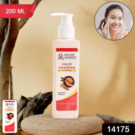 Doctor Choices Haldi Chandan Face Wash - Turmeric & Sandalwood, 200ml