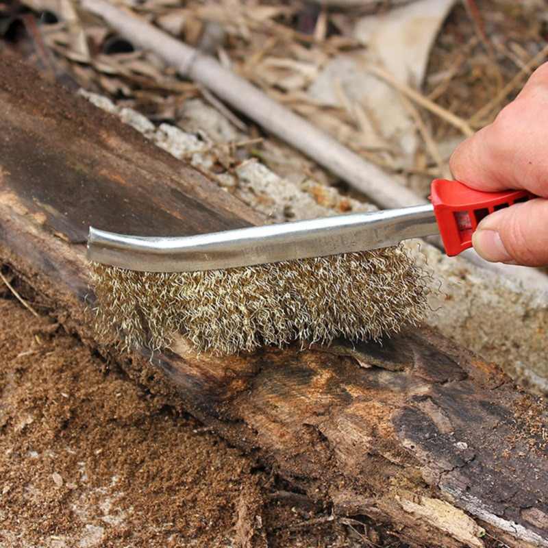 Stainless Steel Wire Hand Brush Metal Cleaner Rust Paint Removing Tool - LootFaat