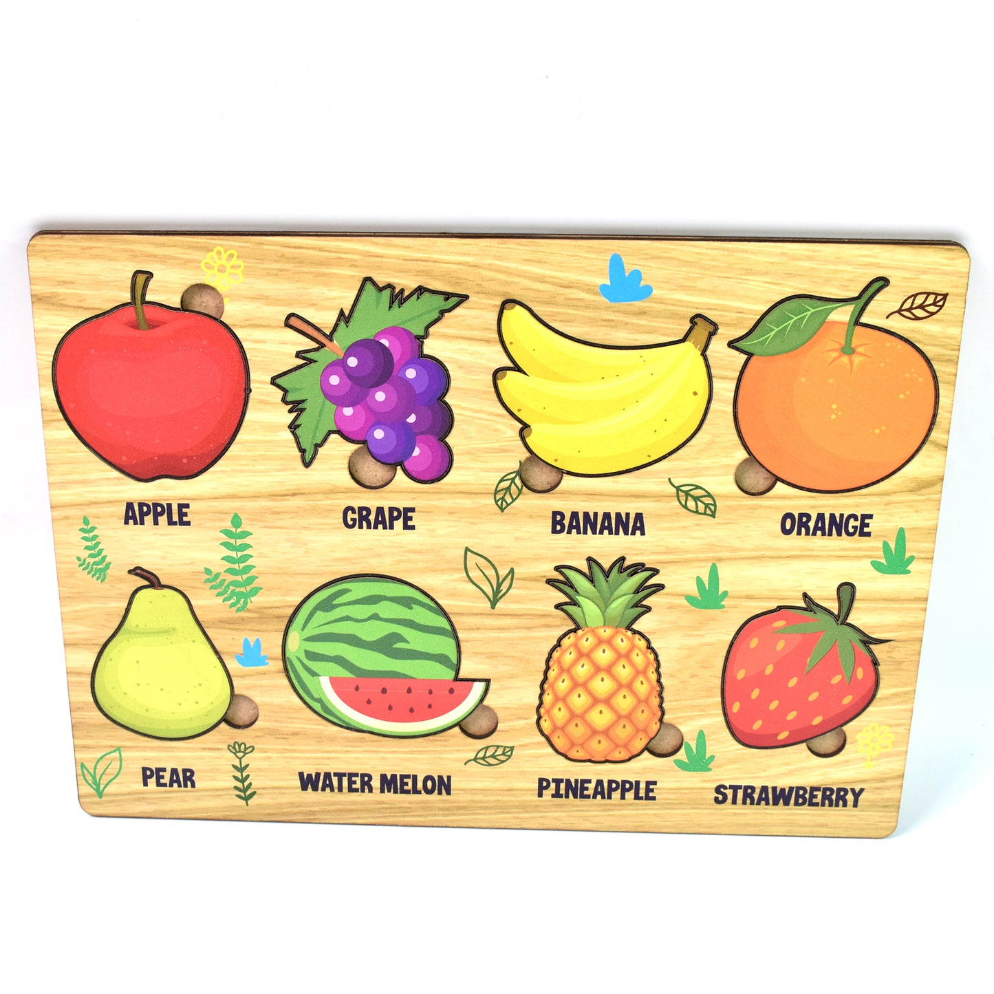 Wooden Fruits Puzzle Learning Educational Board (1 Set 2820 Cm) - LootFaat