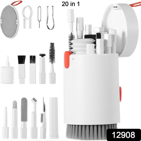 Keyboard Cleaner Kit 20-in-1 Laptop Phone Screen Cleaning Kit Keyboard Cleaning Kit With Electronic Cleaning Brush Spray For Airpods Pro Ipad Iphone Pro Camera Computer Cleaning - LootFaat