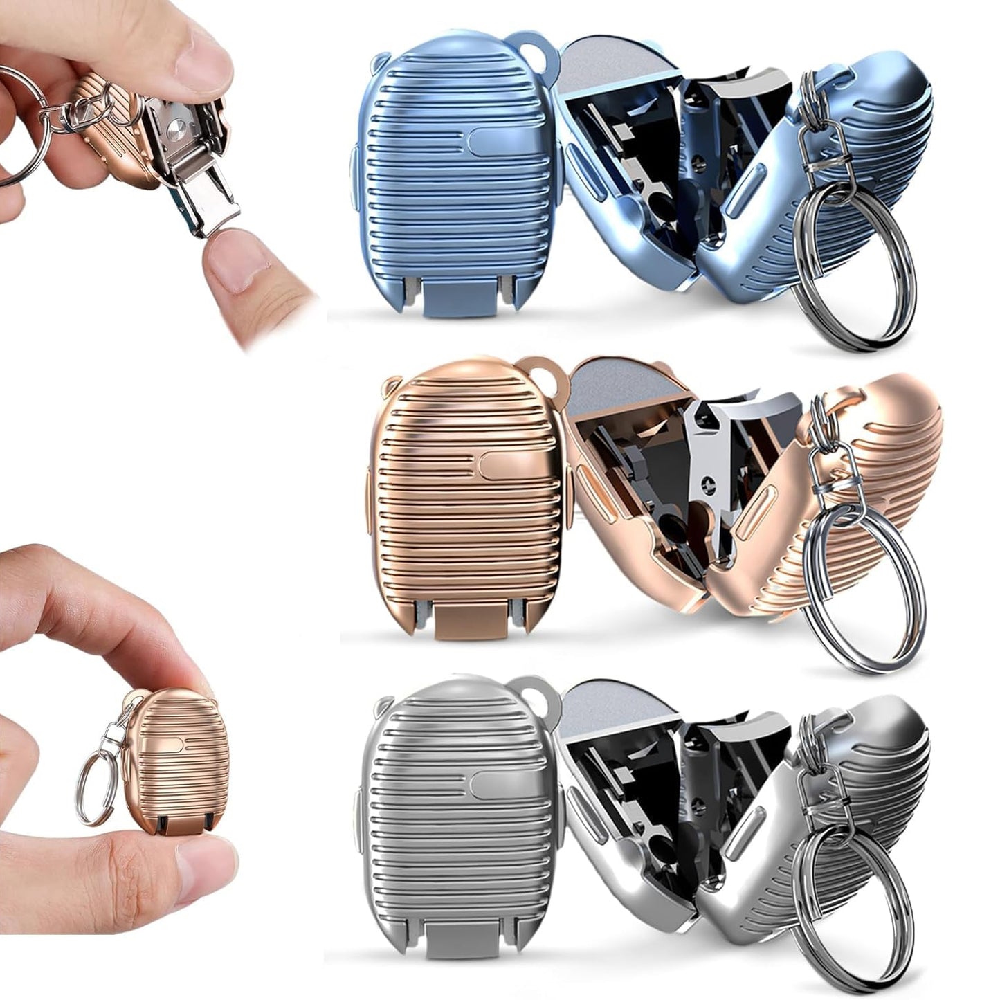 Keychain Nail Clipper Small Nail Clippers Multicolor (1 Pc) - LootFaat