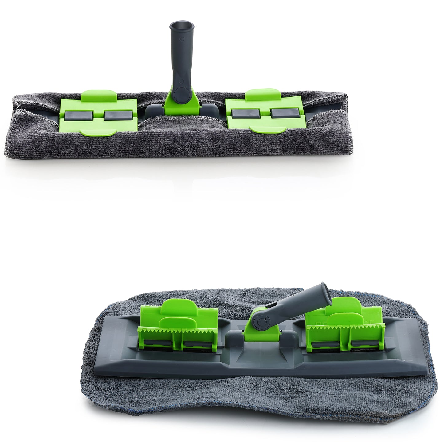 Microfiber Flat Floor Mop - 360° Rotating Head, Telescopic Handle - Wet & Dry Cleaning