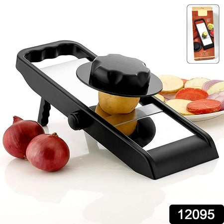 Adjustable Slicer Stainless Steel And Plastic Premium Multipurpose Potato Onion Slicer And Grater (1 Pc) - LootFaat