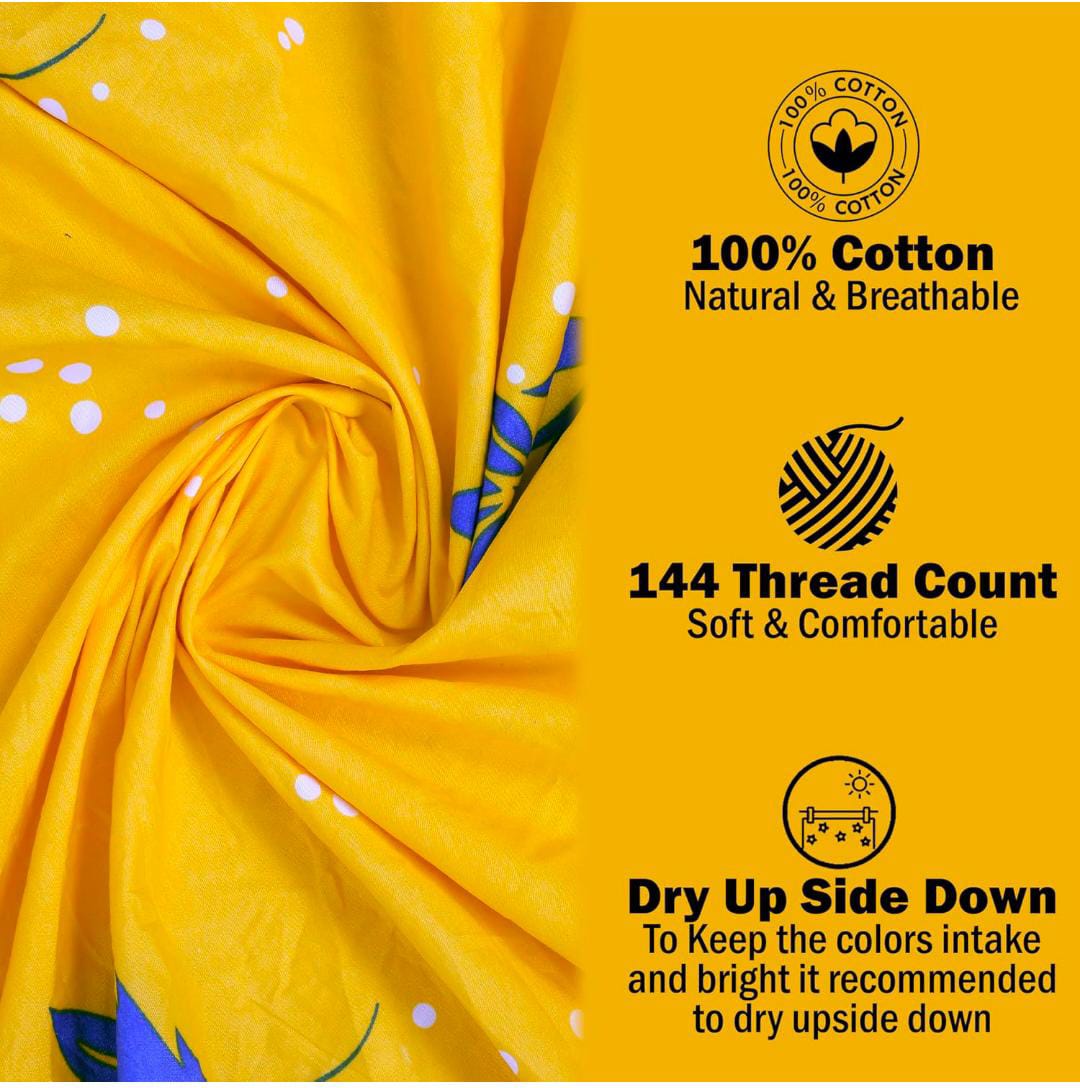 Homdazal galce cotton fiited bedsheet