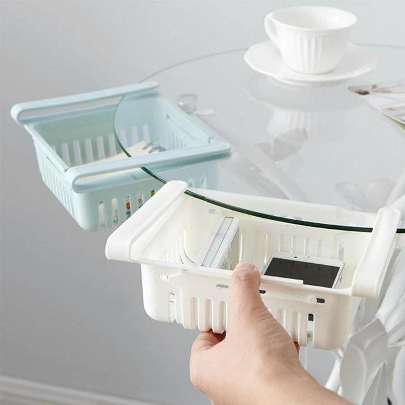 Adjustable Fridge Storage Basket Fridge Racks Tray Sliding Storage Racks (4 Pc Set) - LootFaat