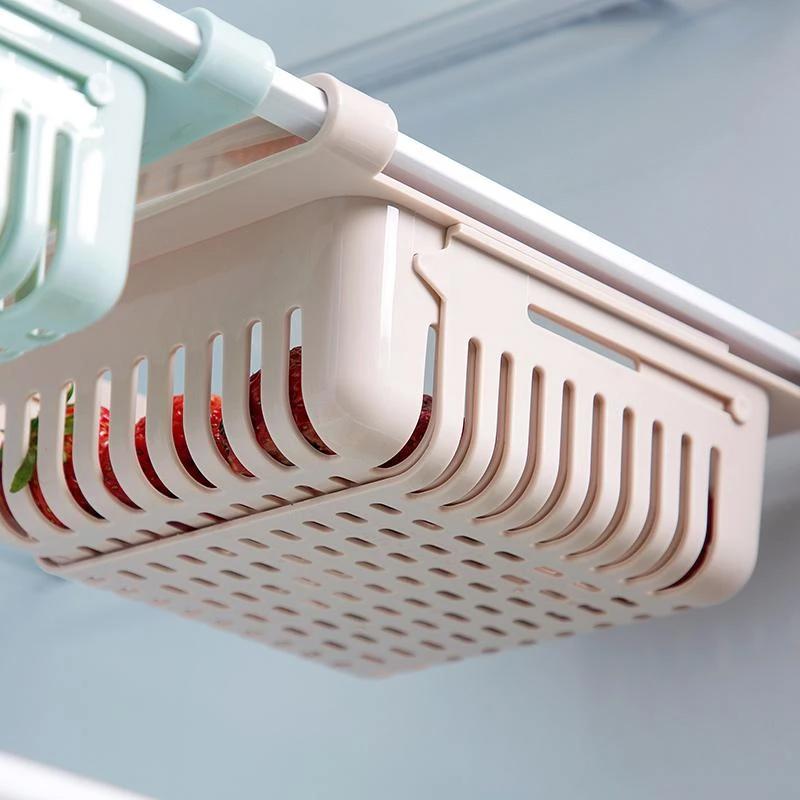 Adjustable Fridge Storage Basket Fridge Racks Tray Sliding Storage Racks (4 Pc Set) - LootFaat