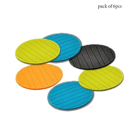 6 Pcs Useful Round Shape Plain Silicone Cup Mat Coaster Drinking Tea Coffee Mug Wine Mat For Home - LootFaat