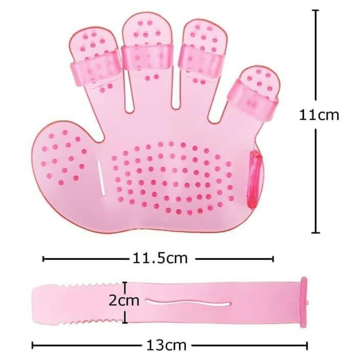 Rubber Pet Cleaning Massaging Grooming Glove Brush - LootFaat