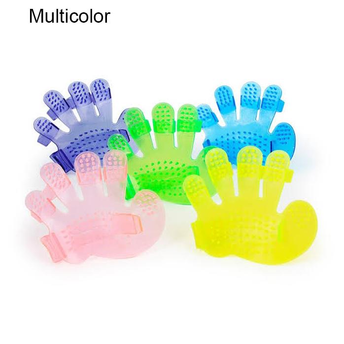Rubber Pet Cleaning Massaging Grooming Glove Brush - LootFaat