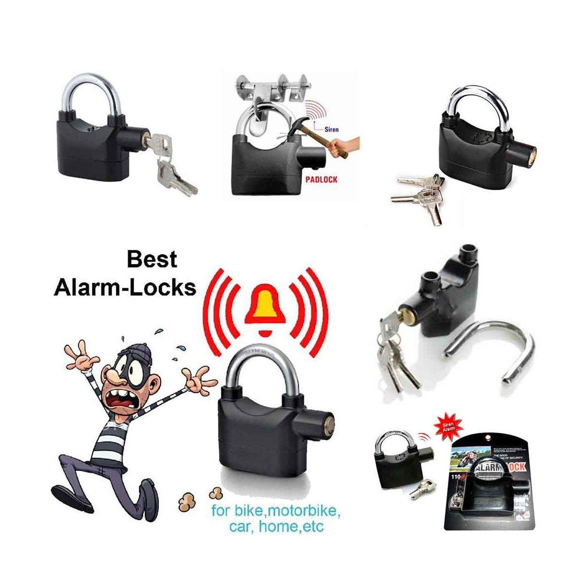 Anti Theft Security Pad Lock With Smart Alarm - LootFaat
