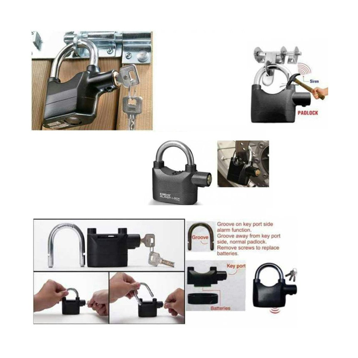 Anti Theft Security Pad Lock With Smart Alarm - LootFaat