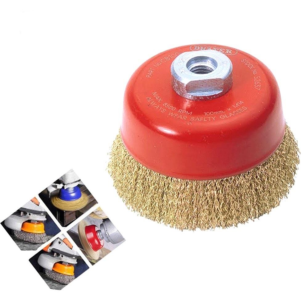 Wire Wheel Cup Brush (Gold) - LootFaat