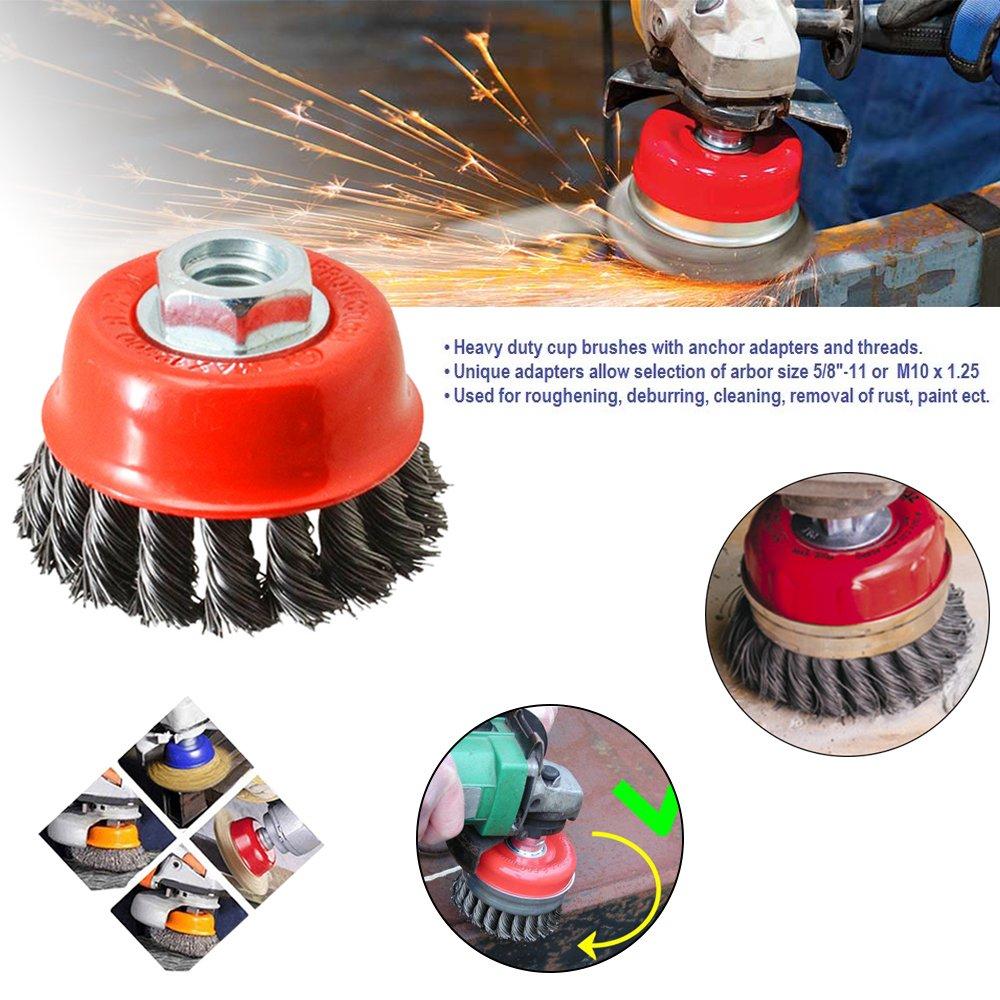 Wire Wheel Cup Brush (Black) - LootFaat