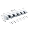 Wall Mounted Mop and Broom Holder Organizer with 5 Slots
