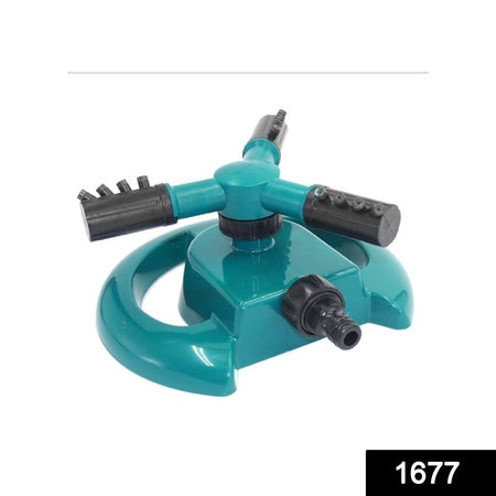 3 Arm 360 Sector Rotating Water Sprinkler Garden Pipe Hose Irrigation Yard - LootFaat