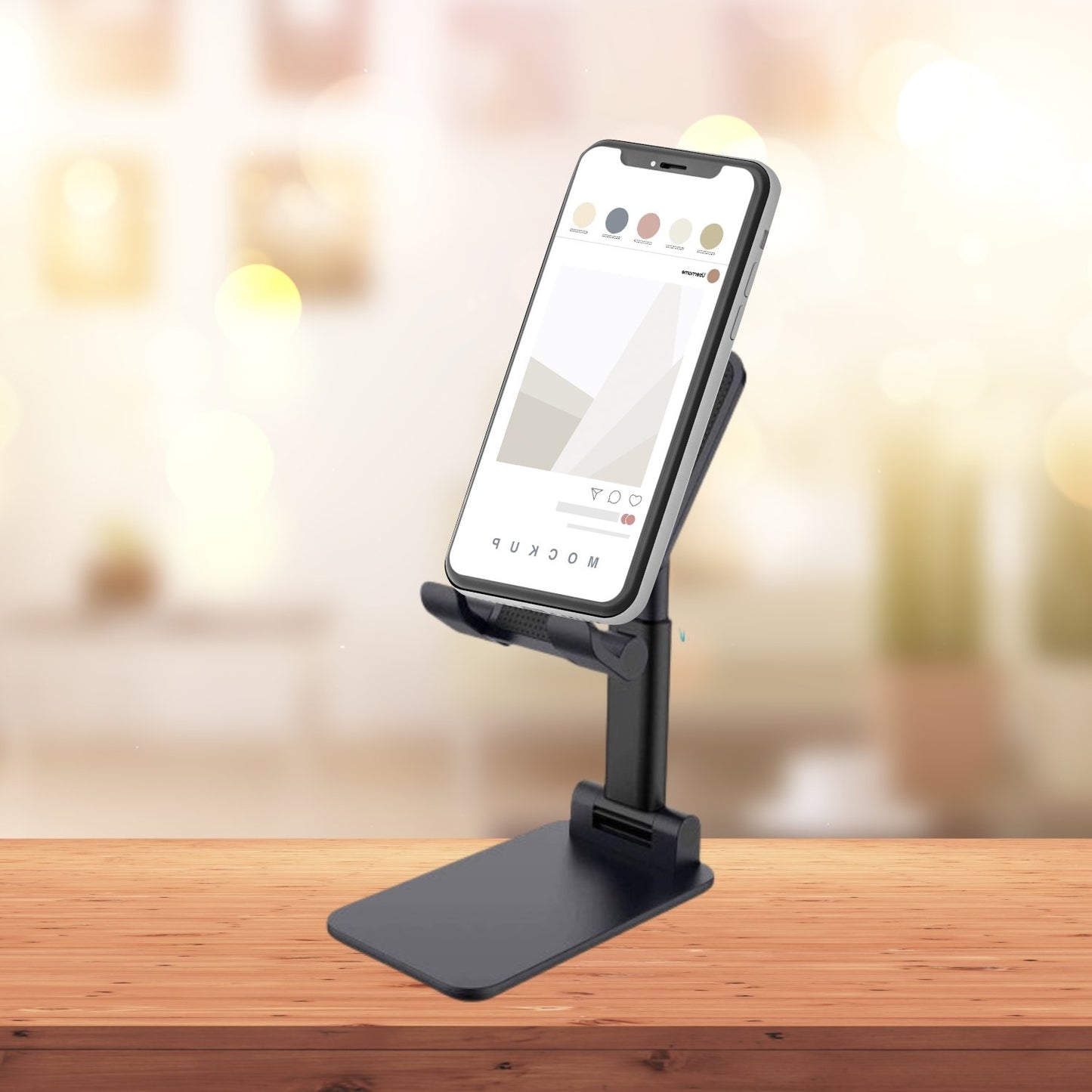 Foldable Mobile Stand With Angle Adjustable Desktop Table Mobile Holder - LootFaat