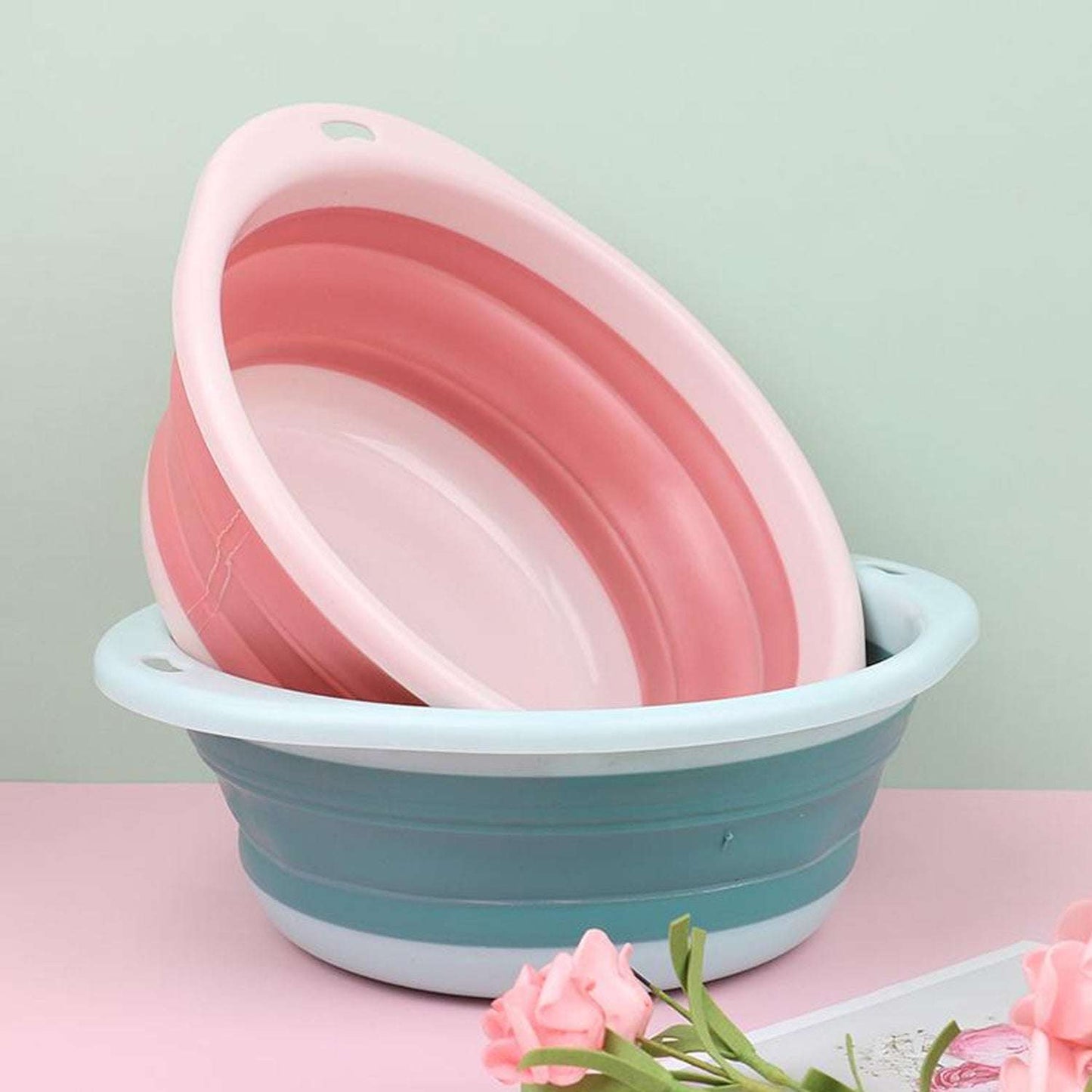 Multi-purpose Portable Collapsible Folding Tub With Hanging Hole Save Storage Space Also Use For Multi Use - LootFaat