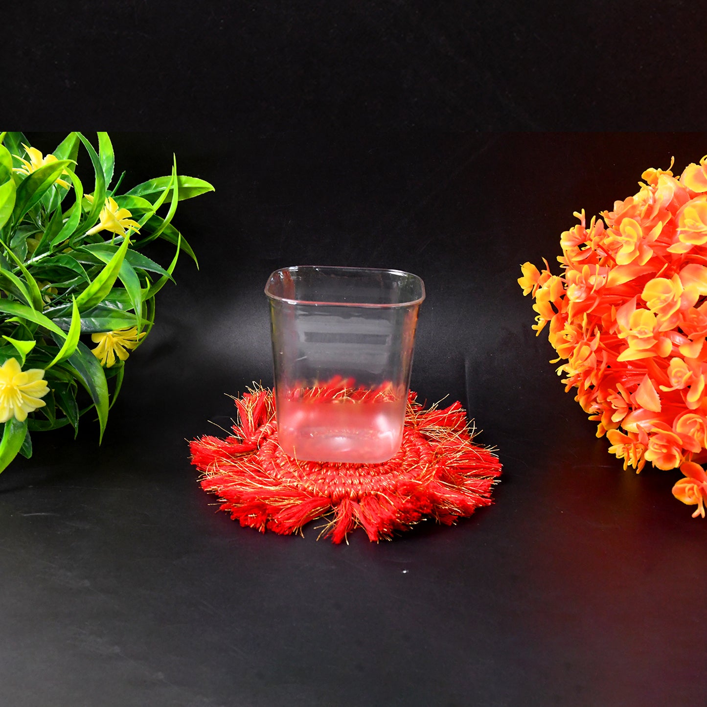 6pc Transparent Diamond Medium Serving Glass Set Glass Set For Water Juice Etc - LootFaat