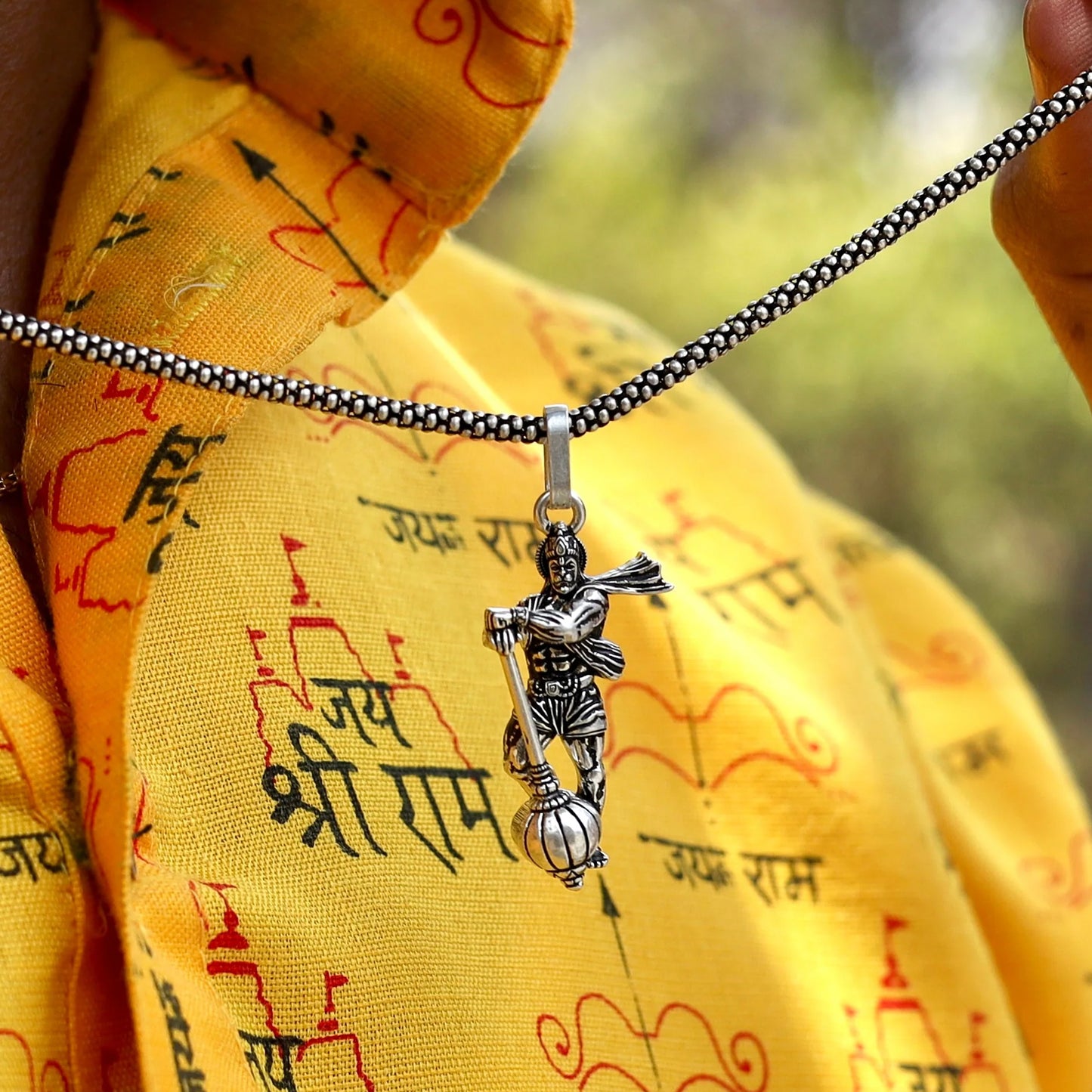 Hanuman Ji Pendant With Gada Religious Jewellery For Men And Women (1 Pc) - LootFaat