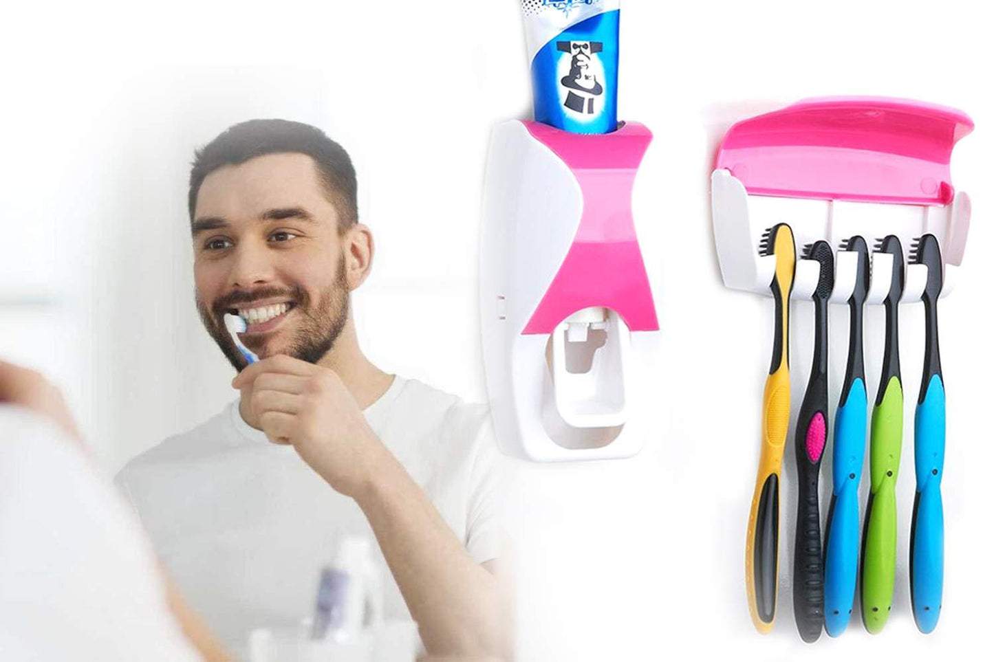 Toothpaste Dispenser Tooth Brush With Toothbrush - LootFaat