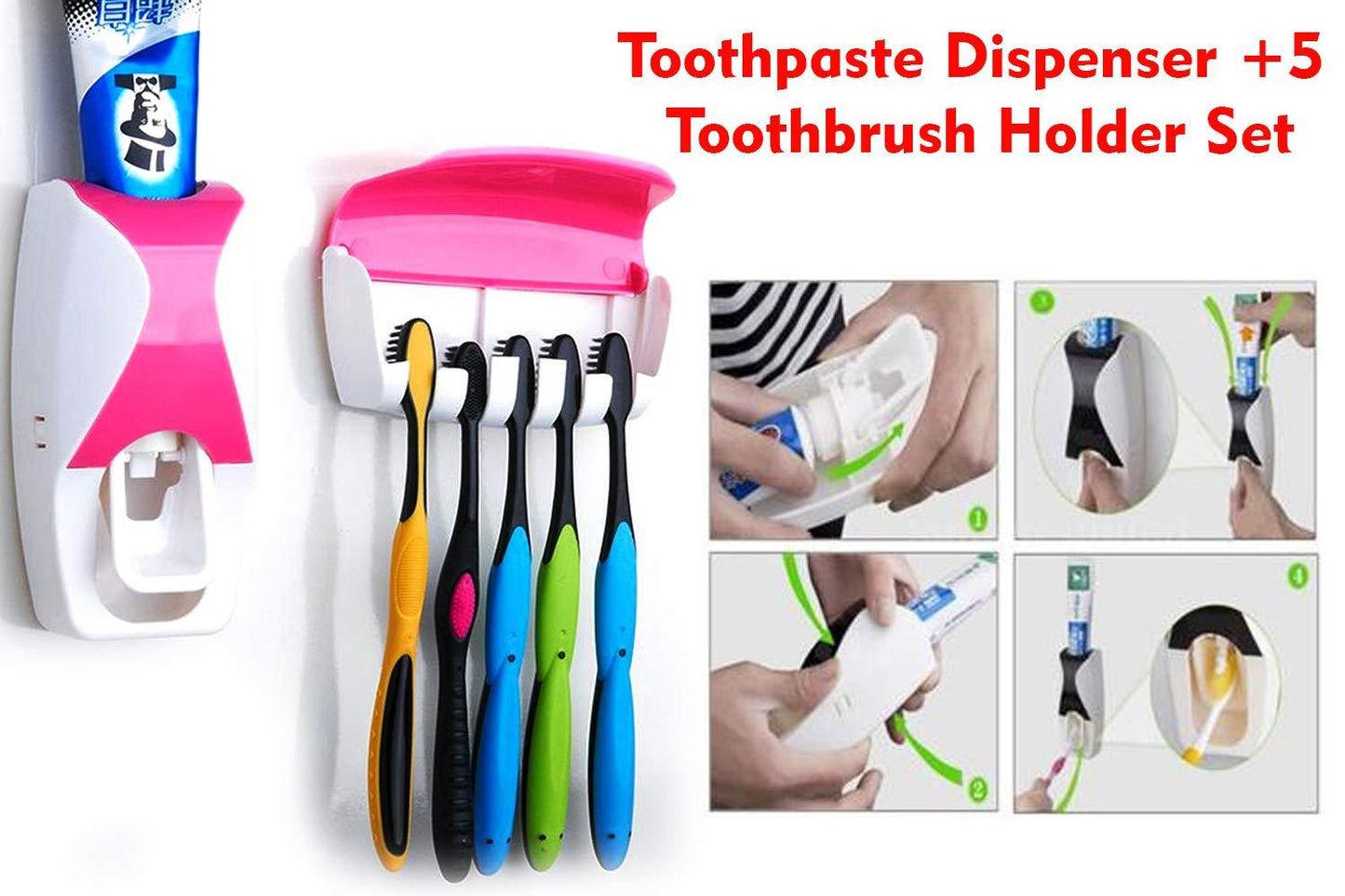 Toothpaste Dispenser Tooth Brush With Toothbrush - LootFaat