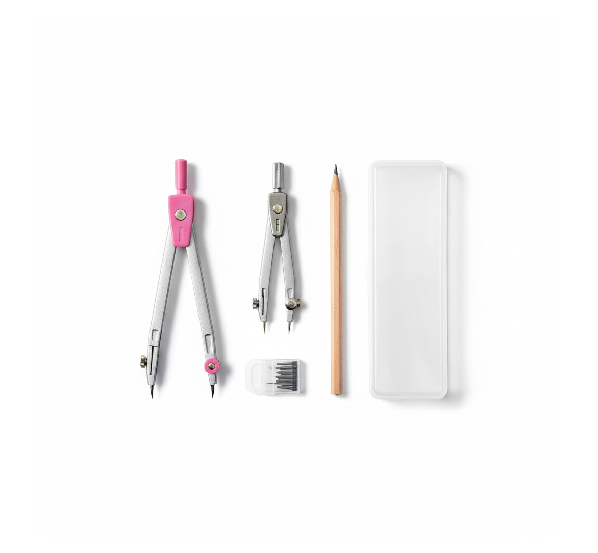 Compact Student Geometry Compass Set (4 in 1) Office - Premium Quality - Best Quality & Value