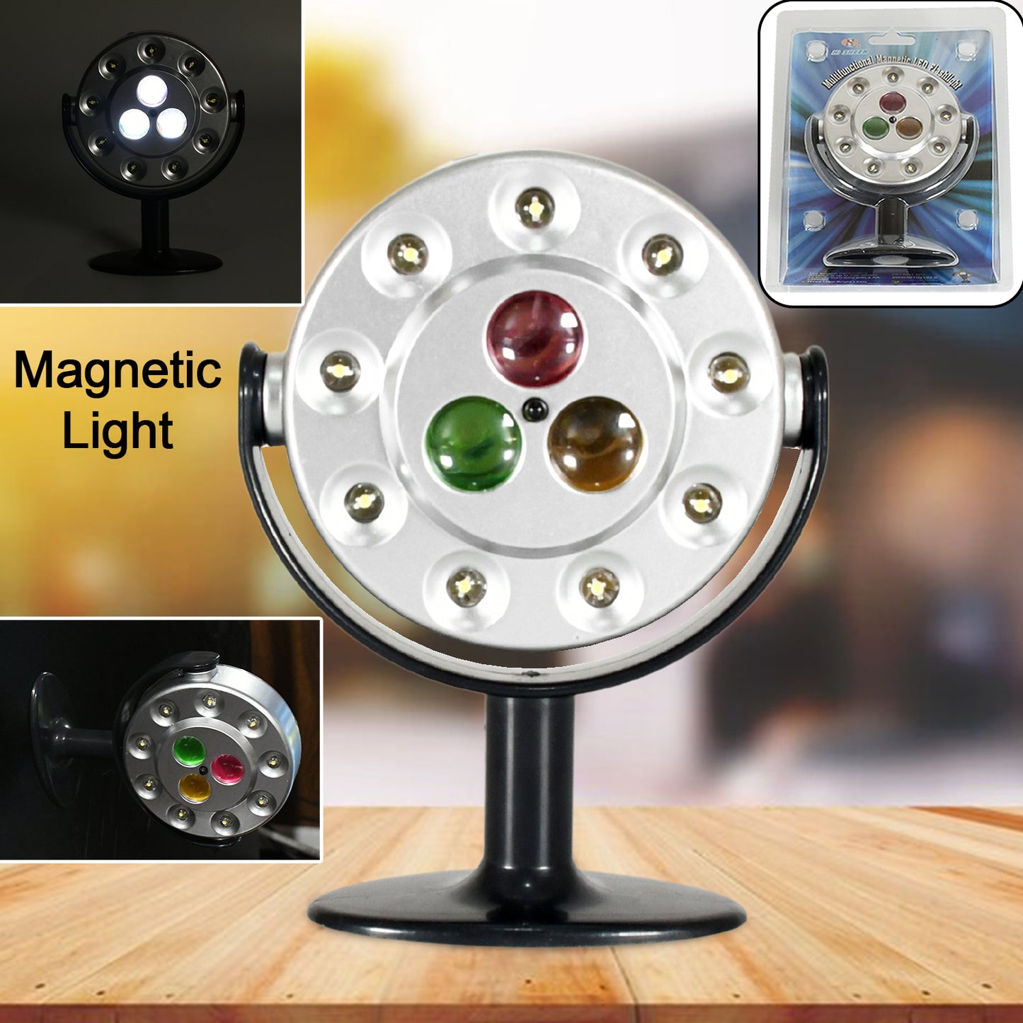 Multifunctional Magnetic Led Flashlight High Quality Waterproof Light Three Ultra-bright Leds Battery Operated Led Light (Battery Not Included) - LootFaat