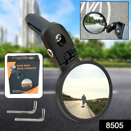 Bar End Bike Mirror Safe Rearview Mirror 360 Rotatable Foldable Safety Bicycle Rear View Mirror Mirror Durable Bike Mirror (1 Pc) - LootFaat