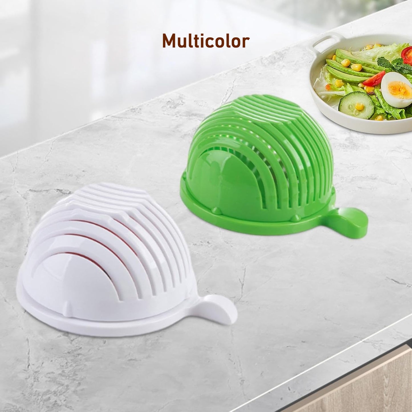 Plastic 60 Seconds Salad Cutter Salad Maker Salad Bow (1 Pc) - LootFaat
