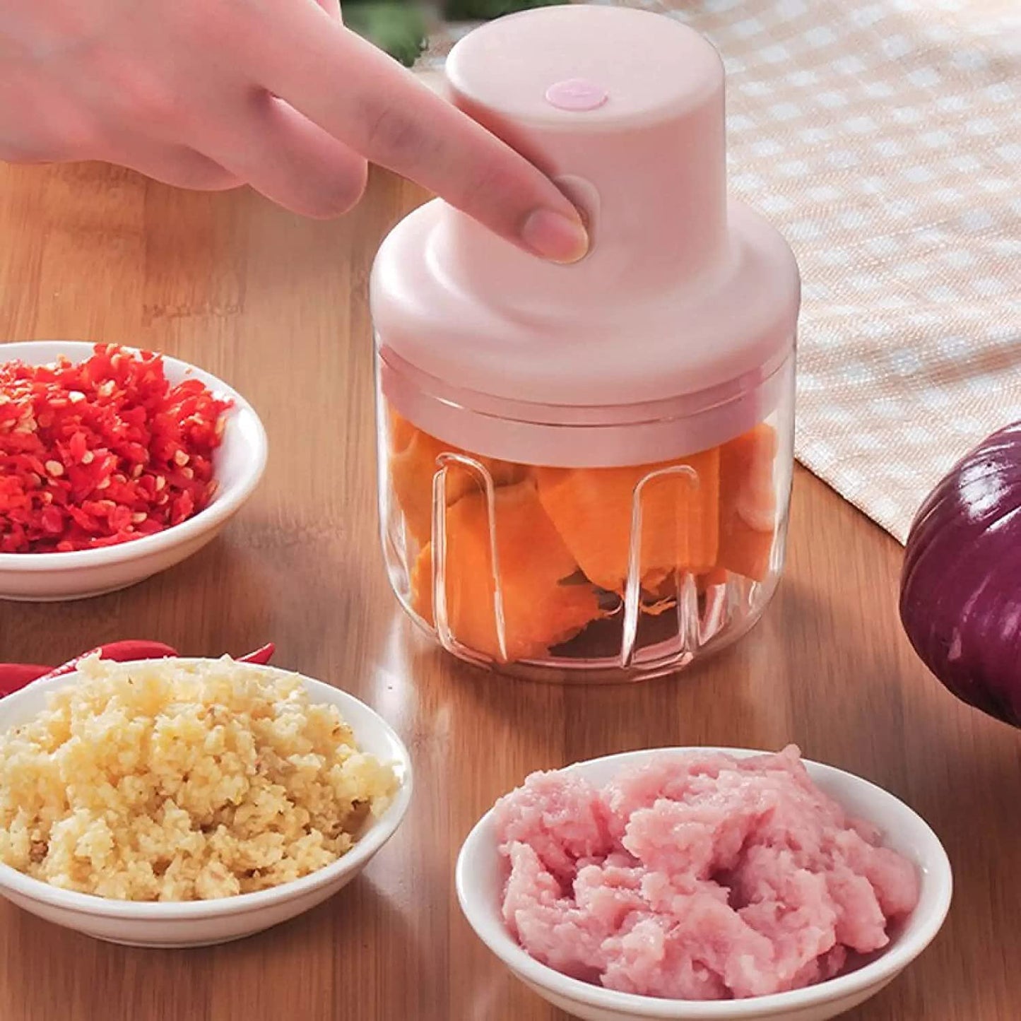 Electric Mini Garlic Chopper (250ml) - LootFaat