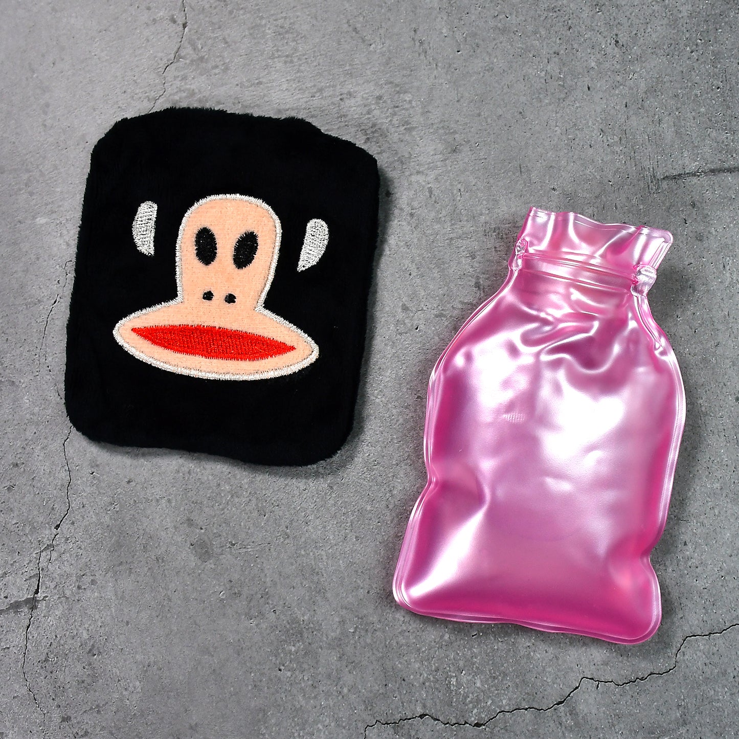 Black Monkey Small Hot Water Bag With Cover For Pain Relief Neck Shoulder Pain And Hand Feet Warmer Menstrual Cramps. - LootFaat