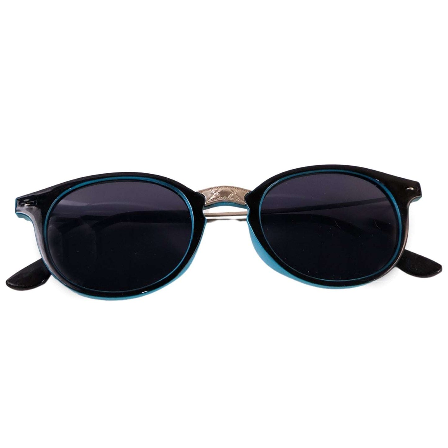 Sky Blue Uv Protected Round Sunglasses Classic Sunglasses For Men Women Lightweight