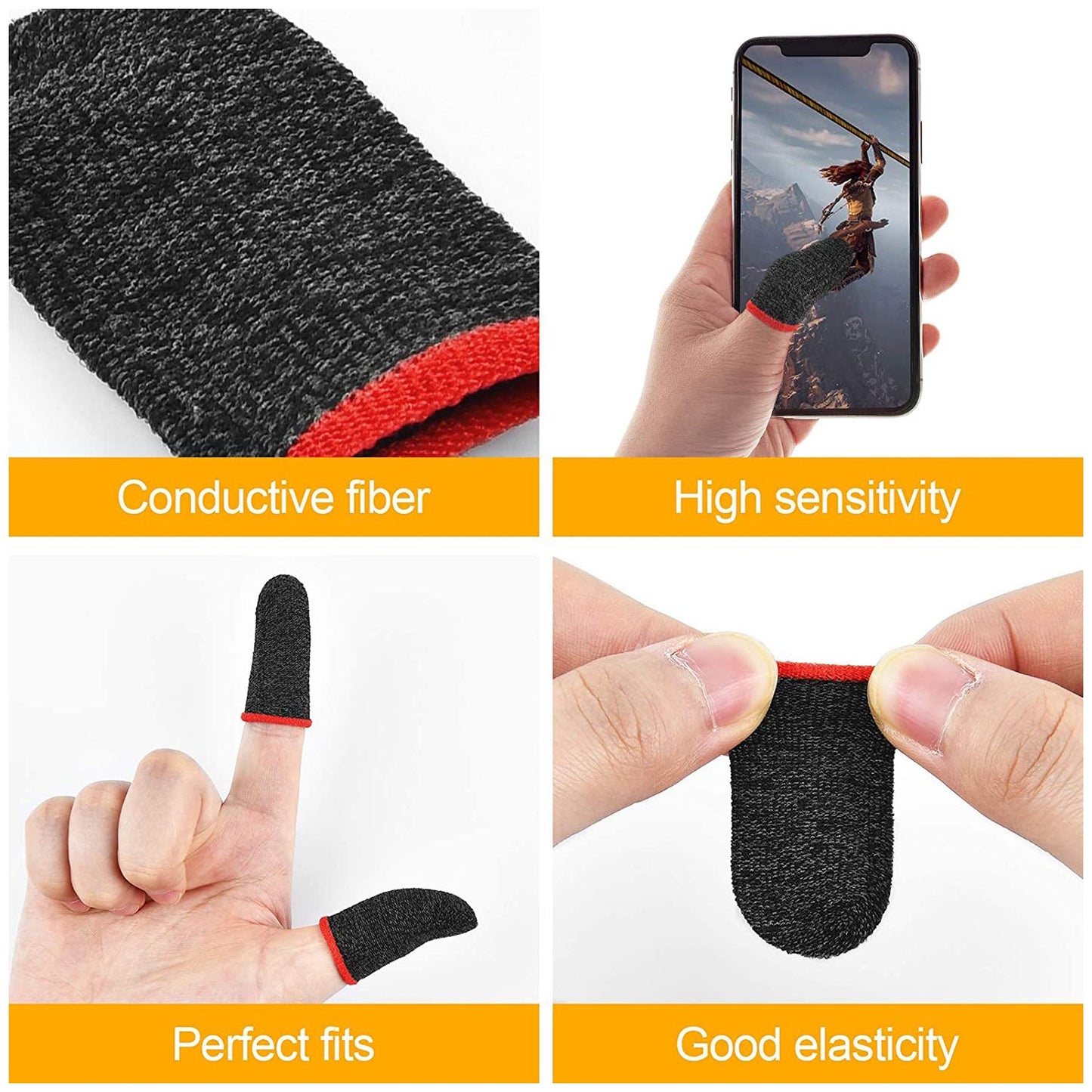 Thumb Finger Sleeve For Mobile Game Pubgcodfreefire (1pair Only) - LootFaat