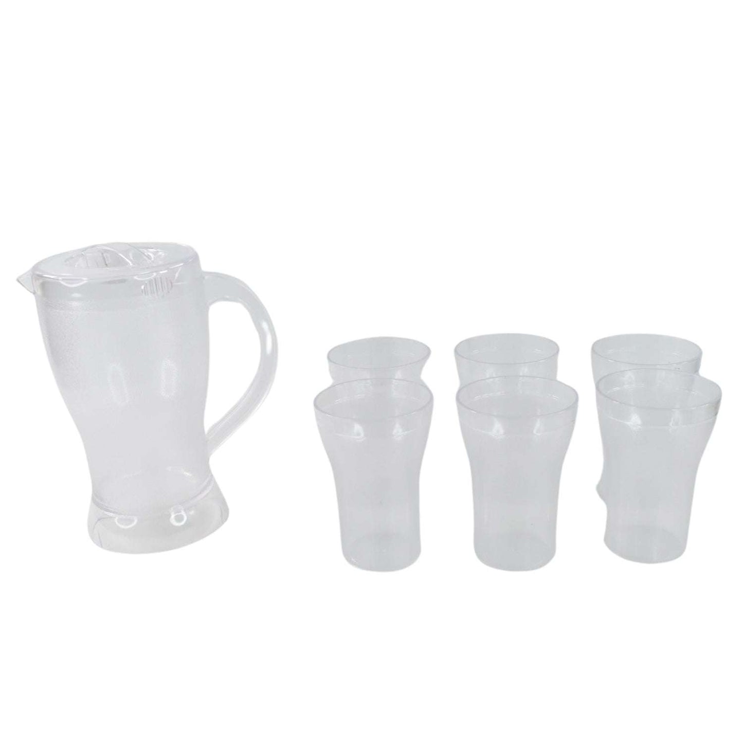 Apex Unbreakable Lemon Jug Set With 6 Glasses 1200ml Jug + 300ml Glasses Approx