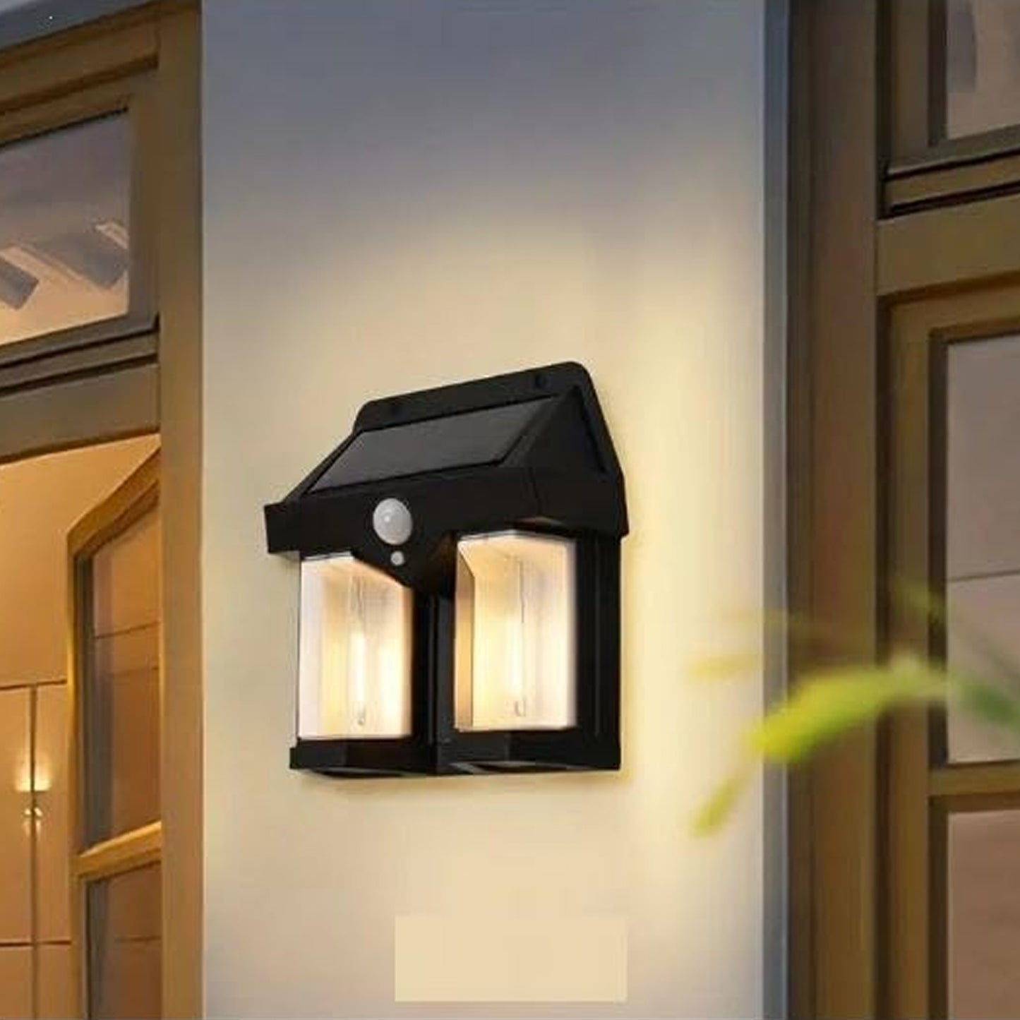 Outdoor Solar Wall Lamp Outdoor Waterproof High Quality Lamp Induction Garden Lamp Garden Villa Night Lamp Double Lamp Light (1 Pc) - LootFaat