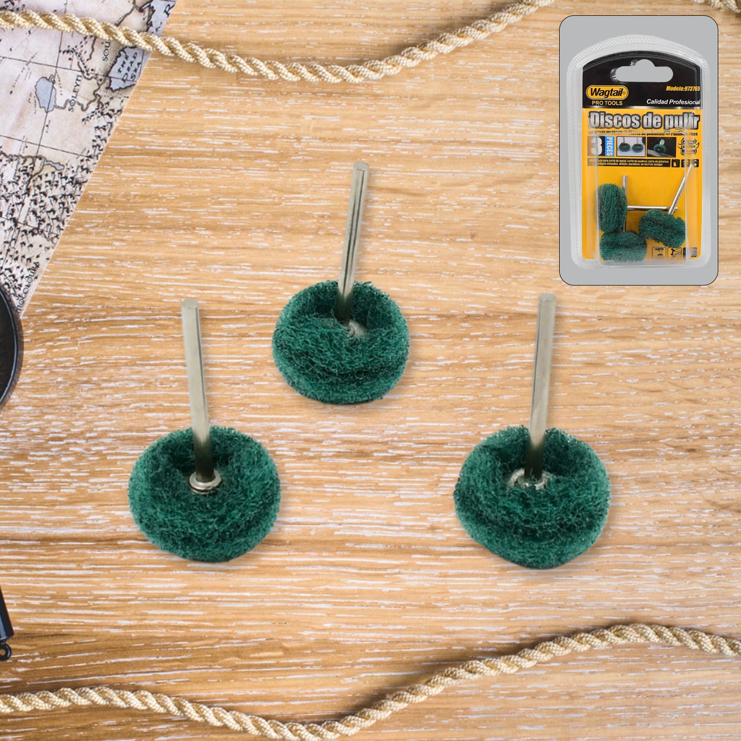 Abrasive Buffing Polishing Wheel Set (3 Pcs) - LootFaat