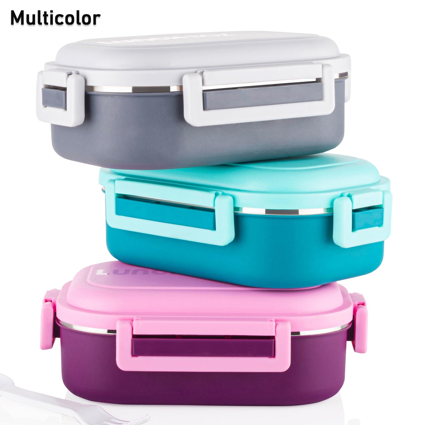 Insulated Testy Stainless Steel Leakproof Lunch Box With Spoon (1 Set) - LootFaat