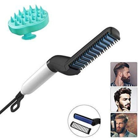 Mens Beard And Hair Curling Straightener (Modelling Comb) - LootFaat