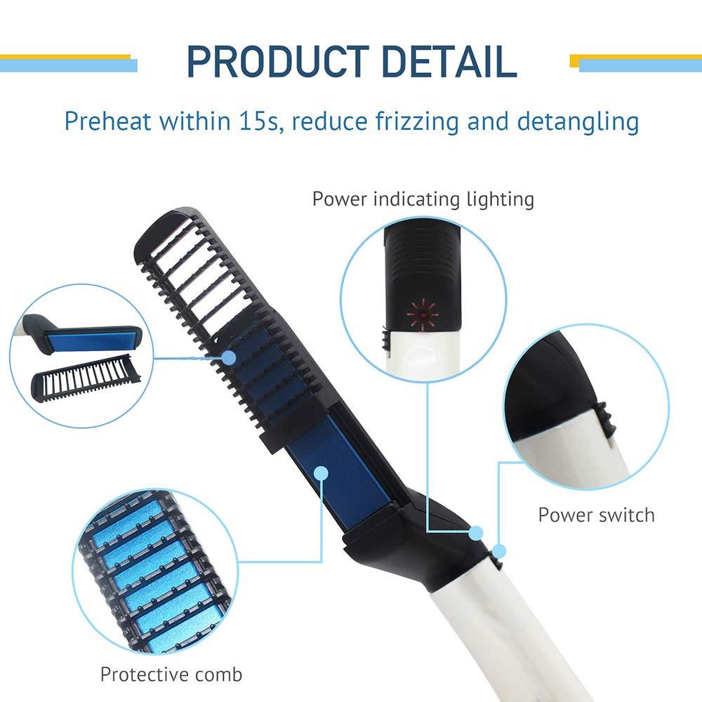 Mens Beard And Hair Curling Straightener (Modelling Comb) - LootFaat
