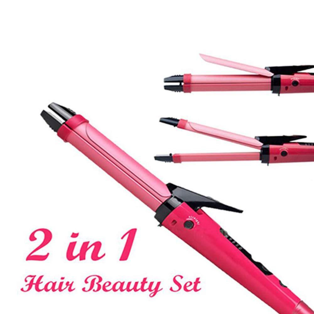 2 In 1 Hair Straightener And Curler Machine For Women Curl Straight Hair Iron - LootFaat