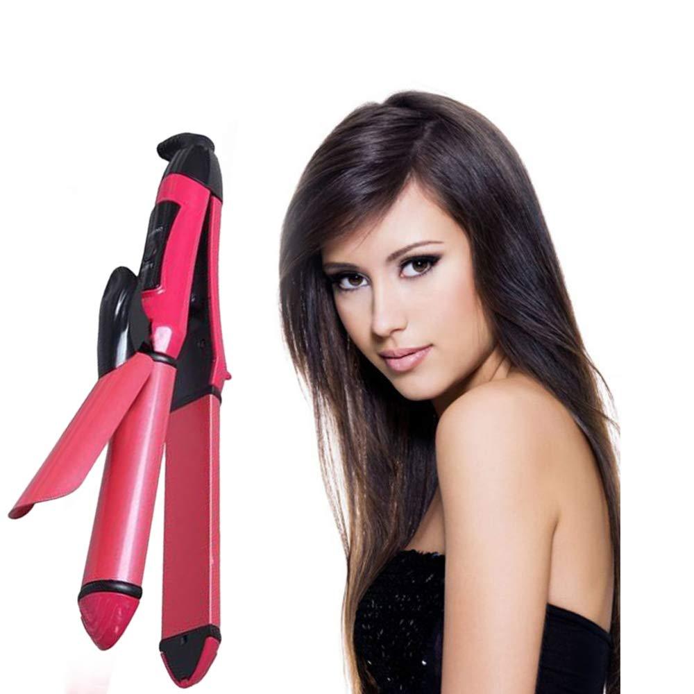 2 In 1 Hair Straightener And Curler Machine For Women Curl Straight Hair Iron - LootFaat