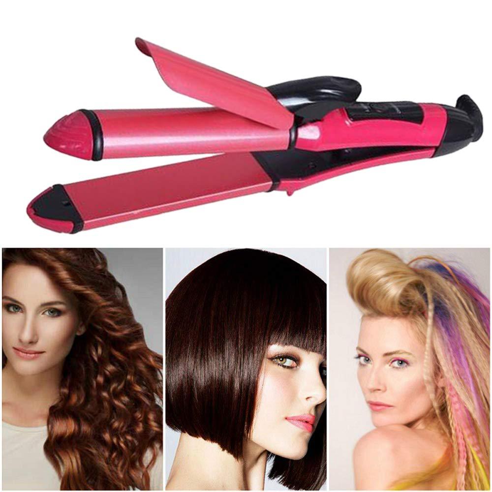 2 In 1 Hair Straightener And Curler Machine For Women Curl Straight Hair Iron - LootFaat